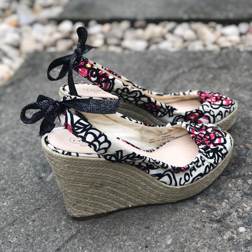 Coach Poppy espadrille wedges Size 8.5 - Picture 6 of 13